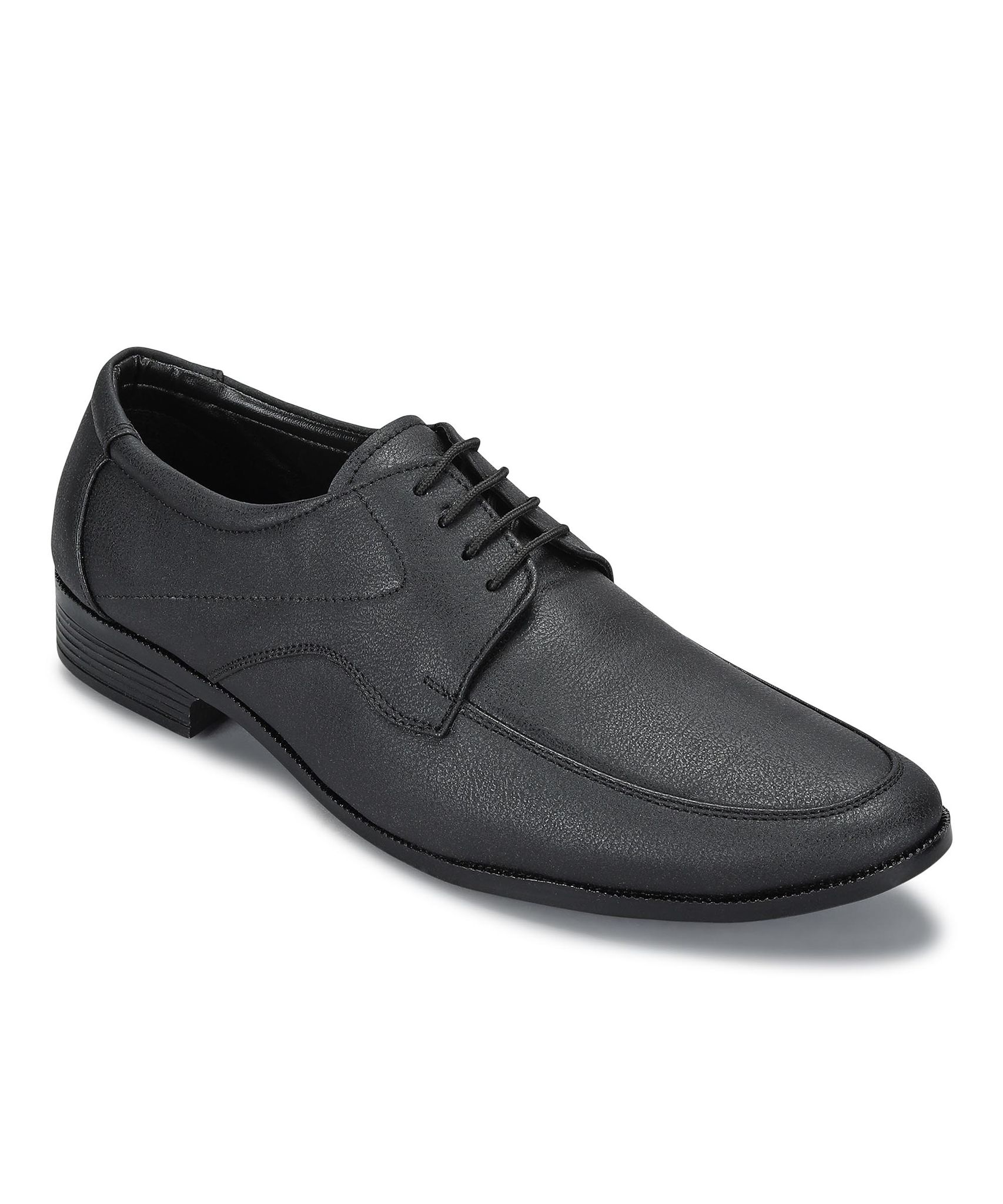 Paragon Men's Black Formal Shoes with Laces| Durable & Sturdy for Outdoor Wear