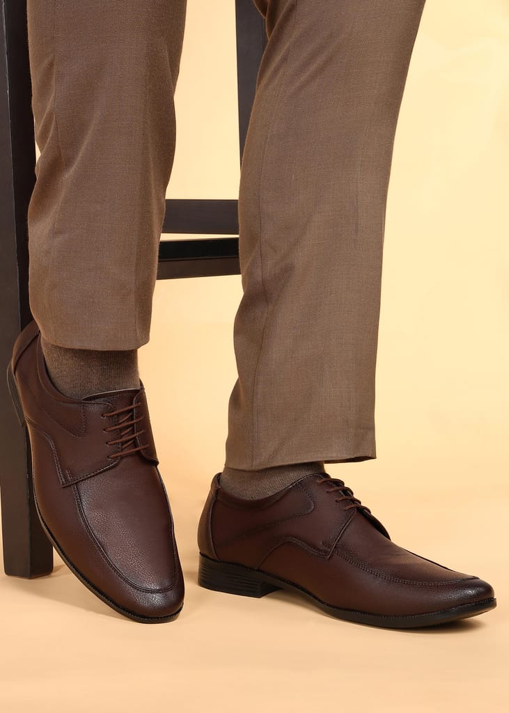 Latest Men Paragon Men's Brown Formal Shoes with Laces| Durable & Sturdy for Outdoor Wear 2025 a