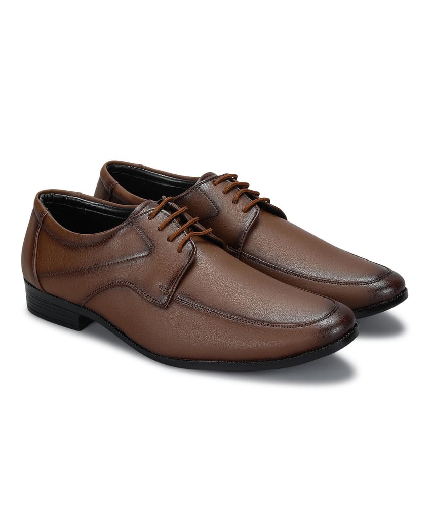 New Men Paragon Men's Tan Formal Shoes with Laces| Durable & Sturdy for Outdoor Wear 2025 at Sho