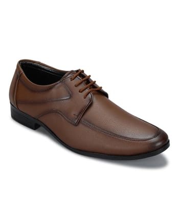 Paragon Men's Tan Formal Shoes with Laces| Durable & Sturdy for Outdoor Wear