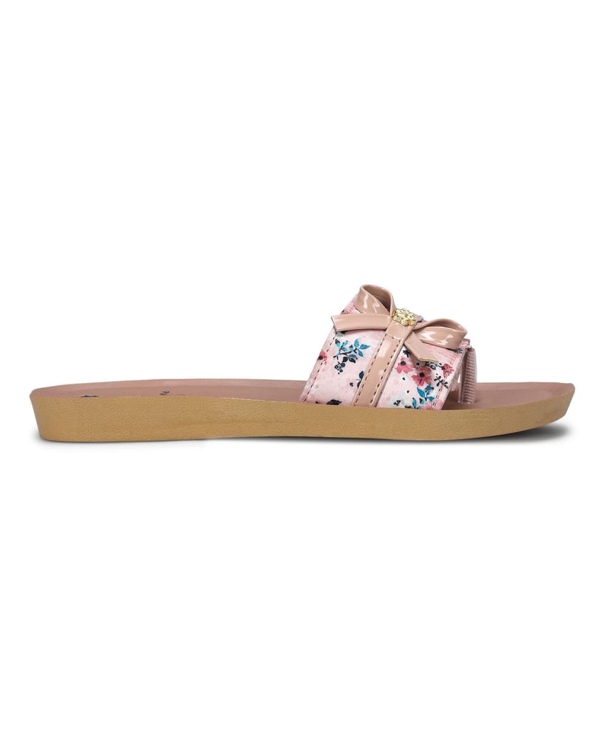 Paragon Women's Peach Sliders with Anti-skid Cushioned Sole for Everyday Use
