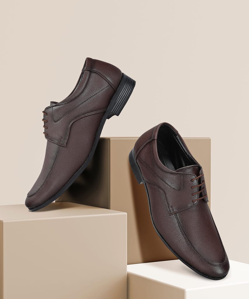Latest Men Paragon Men's Brown Formal Shoes with Laces| Durable & Sturdy for Outdoor Wear 2025 a