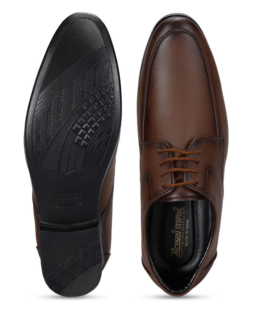 New Men Paragon Men's Tan Formal Shoes with Laces| Durable & Sturdy for Outdoor Wear 2025 at Sho
