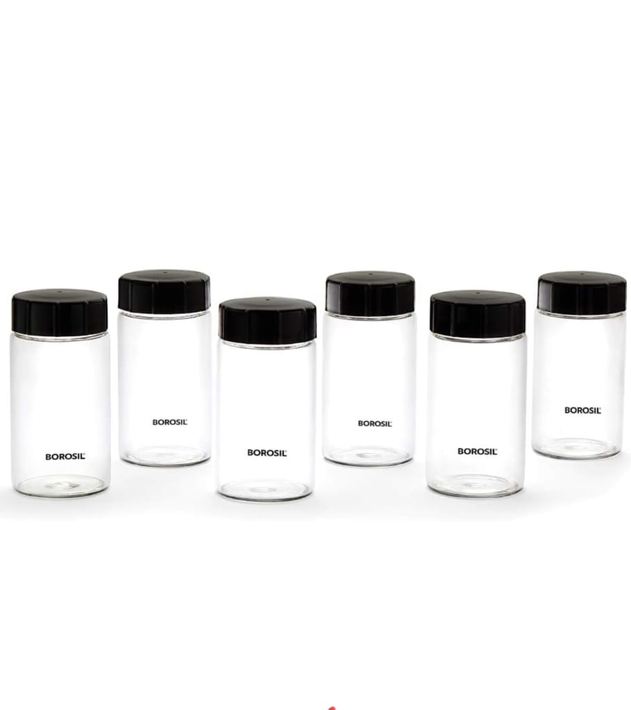 Borosil Glass Salt & Pepper Set , Set Of 2