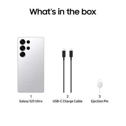 Samsung Galaxy S25 Ultra 5G  (12GB RAM, 512GB Storage)-Titanium silver