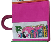 :** Hand-painted canvas tote bag featuring a colorful and intricate design of a woman in traditional - Handbags | Buy online on ZillyBuy