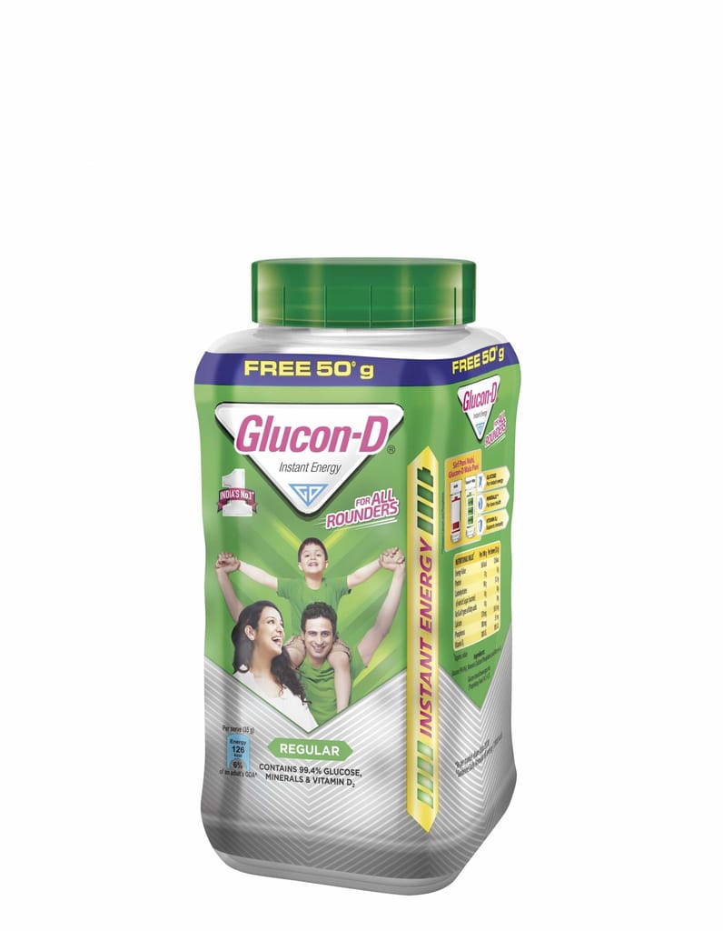 Glucon-D Regular 200g+50g Jar