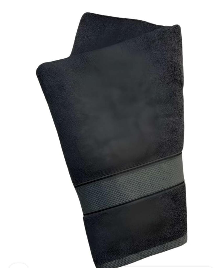 Plush and Absorbent 100% Cotton Bath Towel,Textured Border