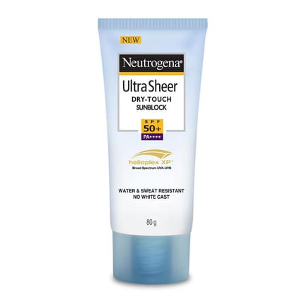 Neutrogena Ultra Sheer Dry-Touch Sunblock Sunscreen SPF 50+ PA++++ 80g Pack, Imported