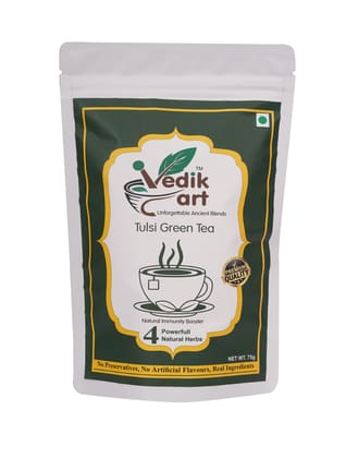 "Tulsi Green Tea - Natural Immunity Booster - No Preservatives, No Artificial Flavours, Real Ingredients"