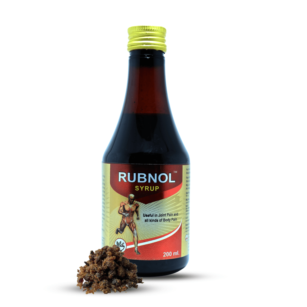 Rhushi Ayurved Rubnol Syrup 200ml - Ayurvedic Syrup for Muscle Pain and Body Pain