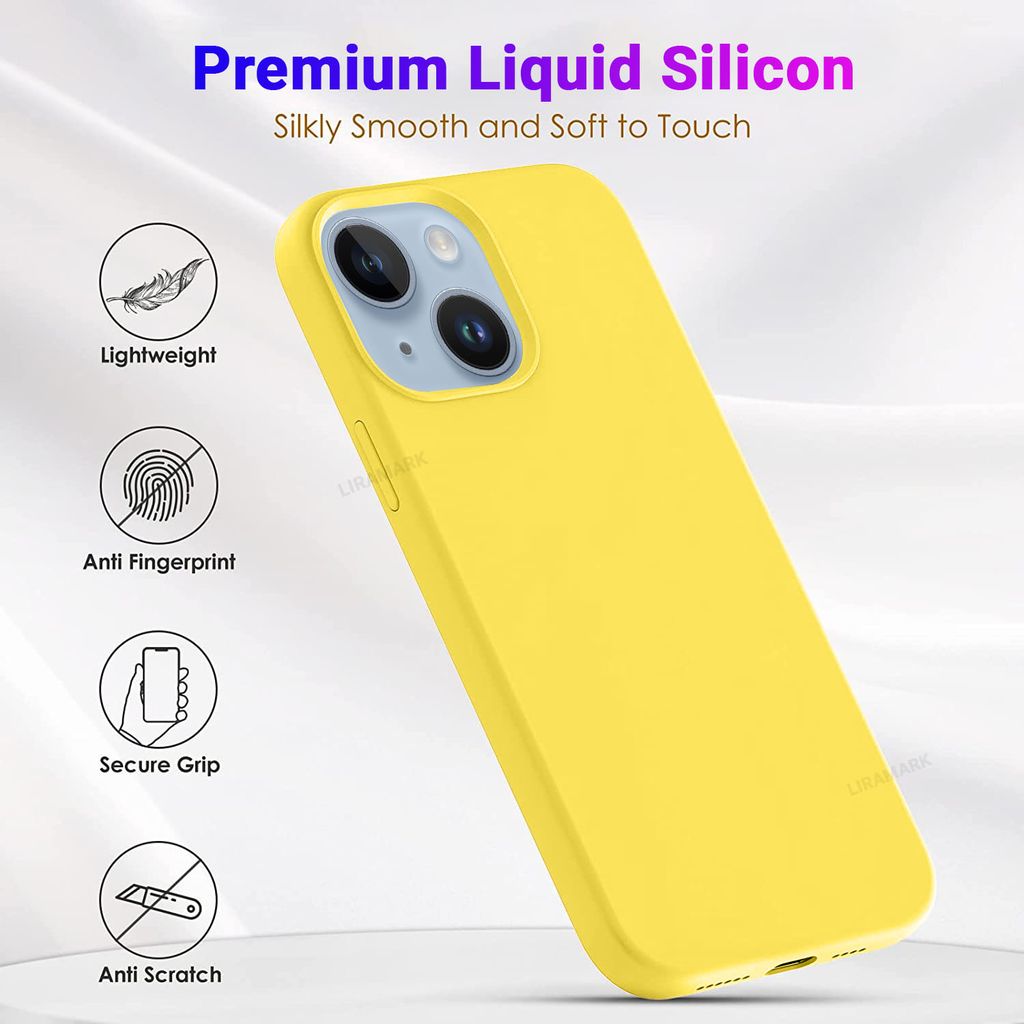 LIRAMARK Liquid Silicone Soft Back Cover Case for Apple iPhone 14 Plus (6.7 inch)