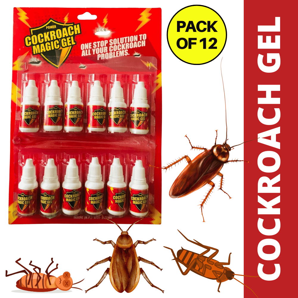 Best Cockroach Killer Magic Gel | Anti Roach Gel For Home, Kitchen & Office 15 GM (Pack Of 12)