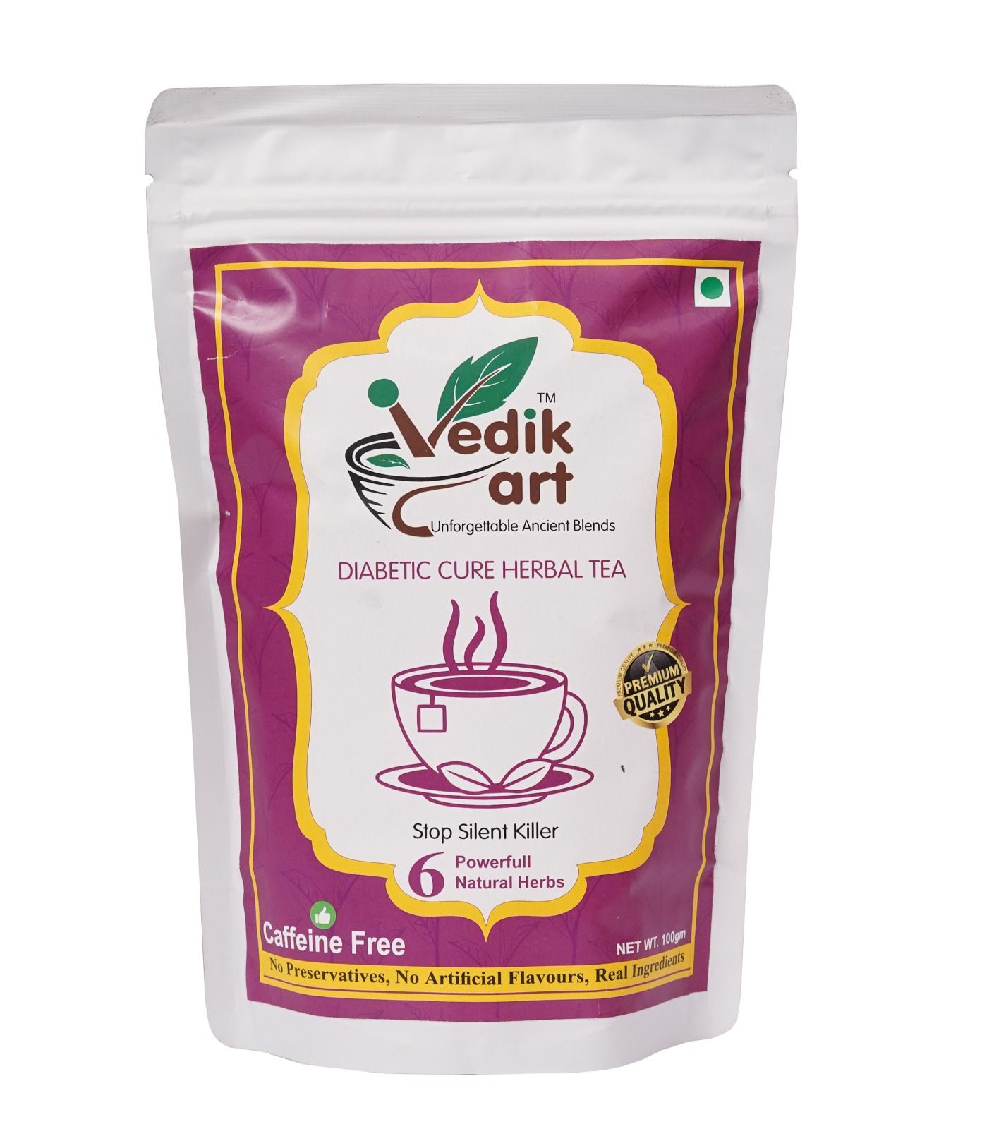Vedik art Diabetic Cure Herbal Tea (Caffeine free)