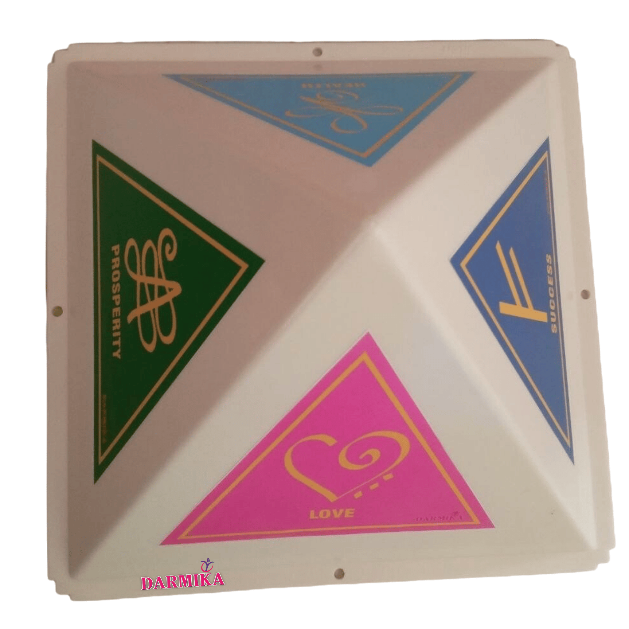 DARMIKA Pyramid Meditation Cap for Love, 𝓢𝘜𝒞𝒸𝓔𝐒𝘴, Prosperity & Health | Energy Amplifying Headgear for Meditation, Focus & Healing | 1 Qty White