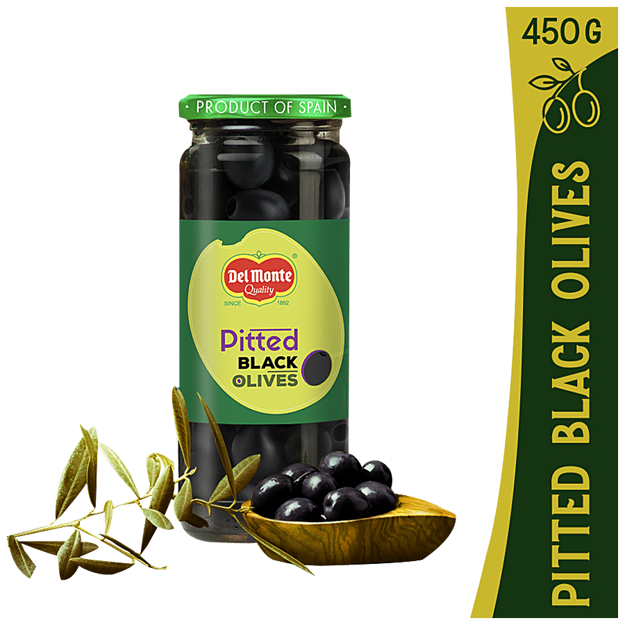 Del Monte Pitted Black Olives, 450 G Jar