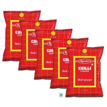 Ramdev Chilli Powder, 100 Gm Pack Of 5(500Gm)