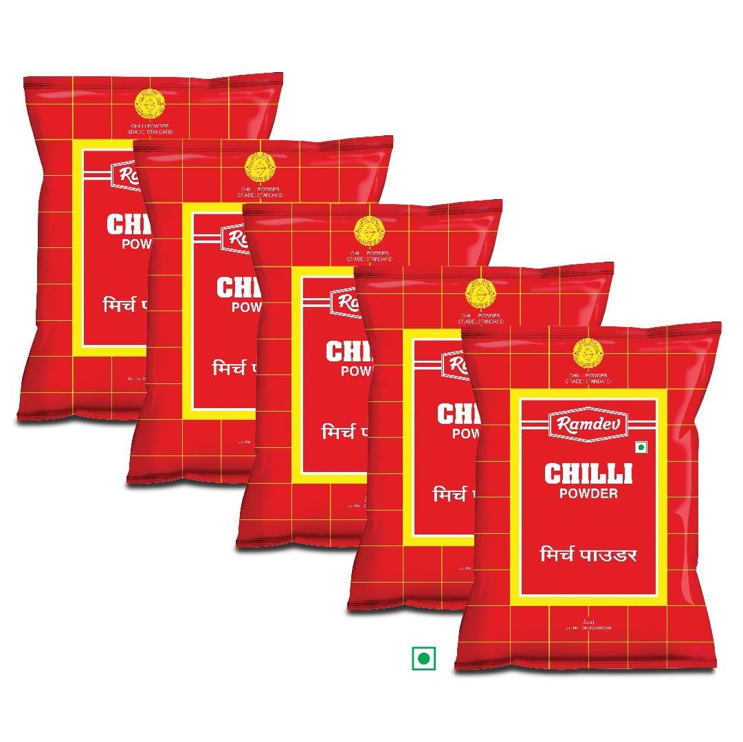 Ramdev Chilli Powder, 100 Gm Pack Of 5(500Gm)
