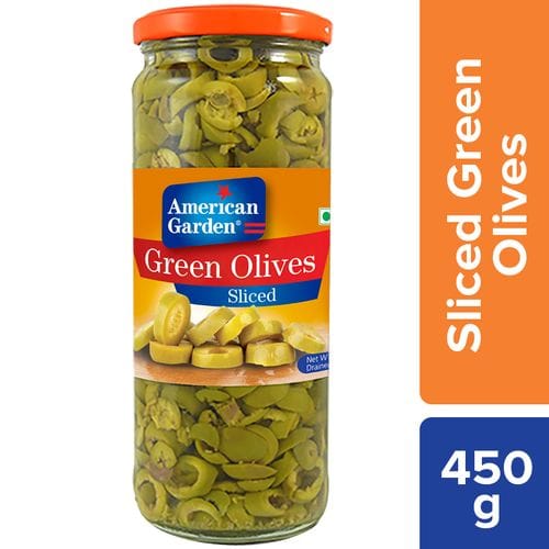 American Garden Olives, Green, Sliced, Drained 15.8Oz, 450 G