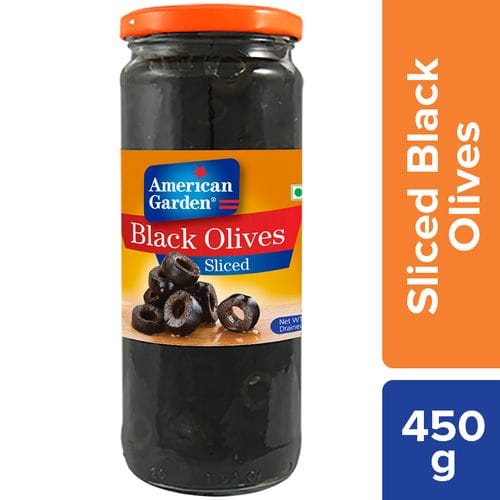 American Garden Olives Sliced, Black, 450 G