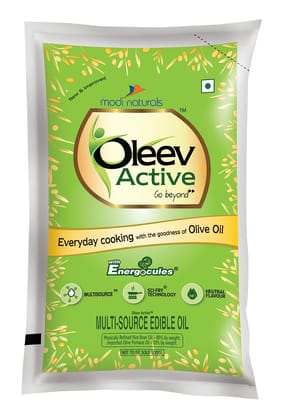 Oleev Active, With Goodness Of Olive Oil, 1L Pouch