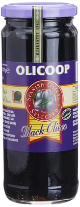 Olicoop Black Pitted Olive, 450G