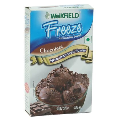 Weikfield Freeze Ice, Cream Mix Powder, Chocolate Flavour, 100% Vegetarian, 100 G Box