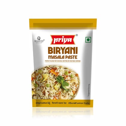 Priya Biryani Masala Paste, 100G (Pack Of 4), Ready To Cook, Naturally Processed, Authentic Aroma And Flavour For Cooking, Vegetable Masala