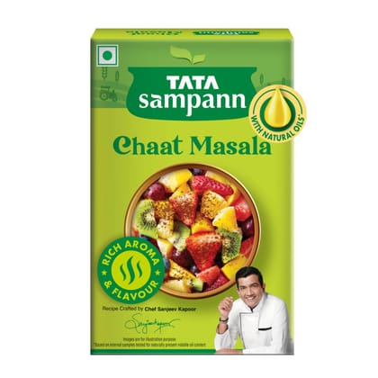 Tata Sampann Tata Sampann Chaat Masala With Natural Oils, 100G, Chat Masala Powder, Crafted By Chef Sanjeev Kapoor, With Chefs Exclusive Tip, Rich Aroma & Flavour