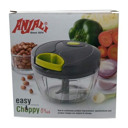 Anjali Easy Mini Vegetable Chopper & Cutter With 3 In, 1 Blade, Grey, 1 Piece