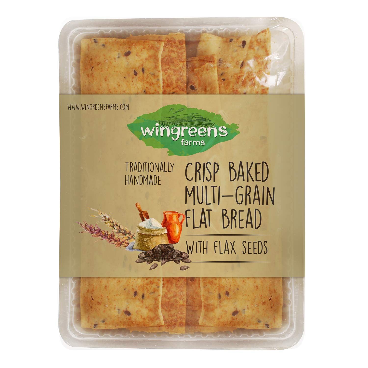 Wingreens Farms Multigrain Flatbread, 100G