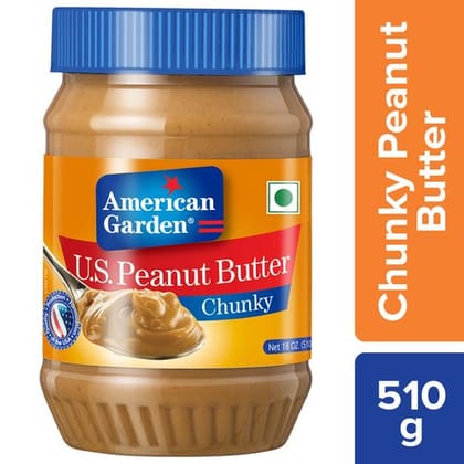 American Garden Chunky U.S.Peanut Butter, 510 G