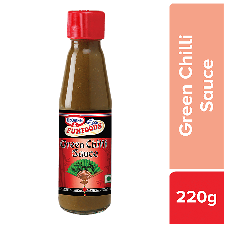 Dr. Oetker Funfoods Green Chilli Sauce, 200 G