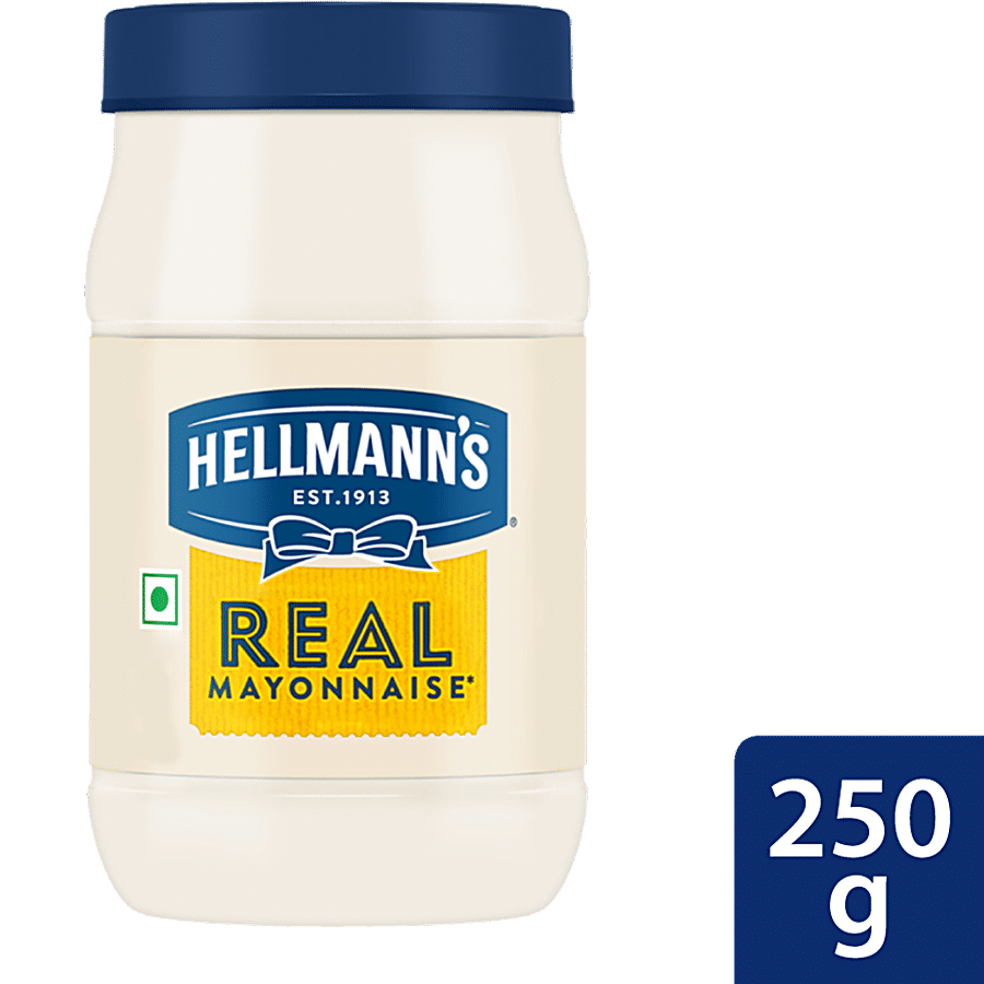 Hellmanns Real Mayonnaise, Eggless Extra Creamy, 250 G