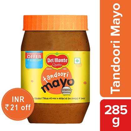 Del Monte Tandoori Mayo, Used As Dip, Rich & Creamy Texture, 285 G Bottle