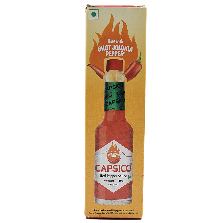 Dabur Capsico, Red Pepper Bhut Jolokia Sauce, 60 G