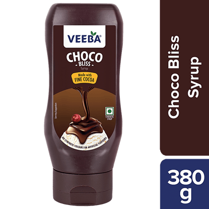 Veeba Choco Bliss Syrup, No Synthetic Colours & Artificial Flavours, 380 G