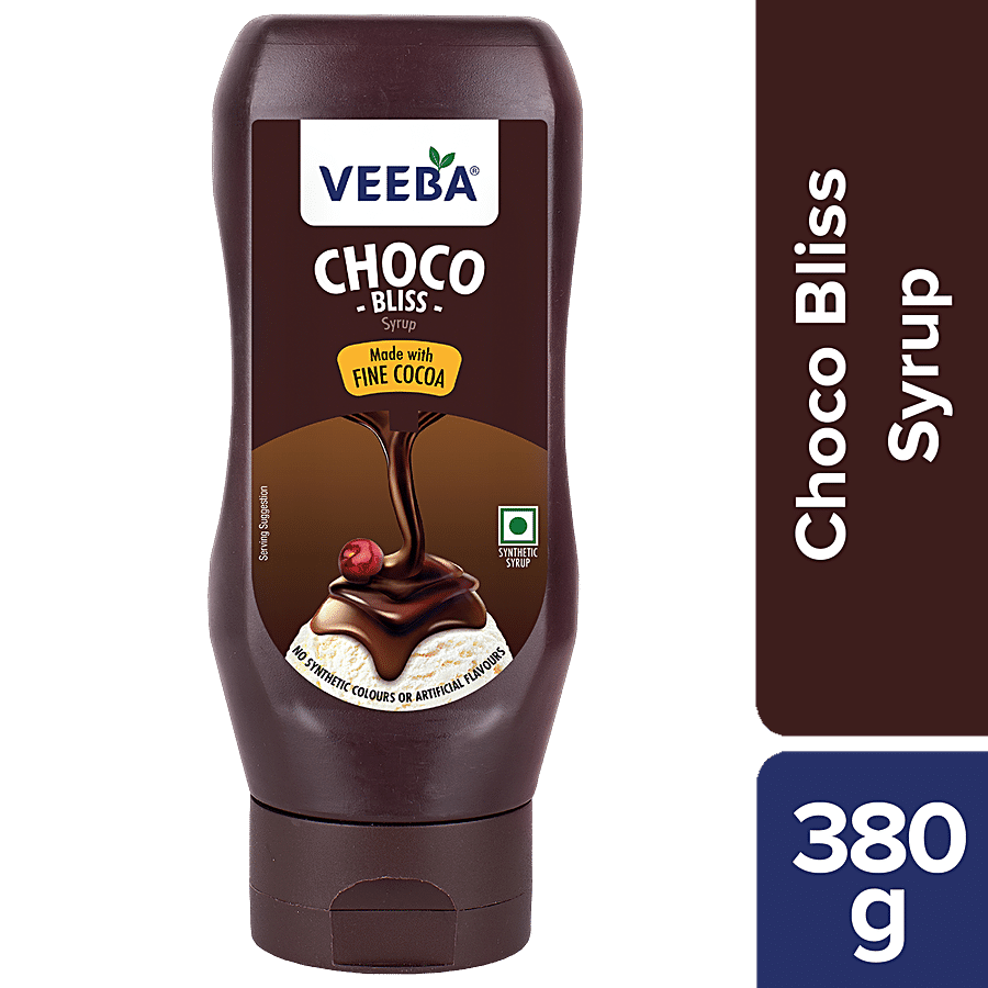Veeba Choco Bliss Syrup, No Synthetic Colours & Artificial Flavours, 380 G