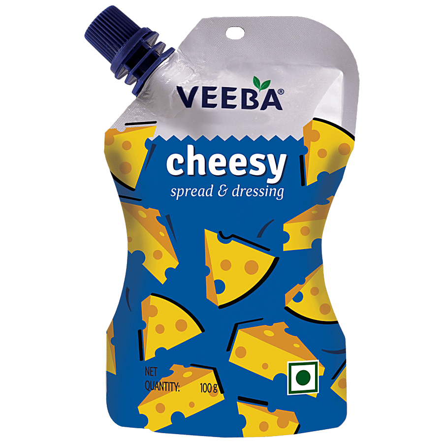 Veeba Cheesy Spread & Dressing, Sauce, 100 G Single Packs
