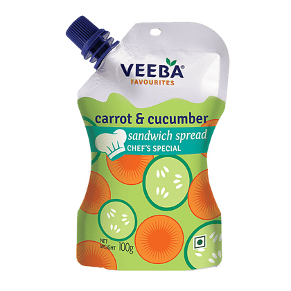 Veeba Carrot & Cucumber Sandwich Spread Chefs Special, 100 G Pouch