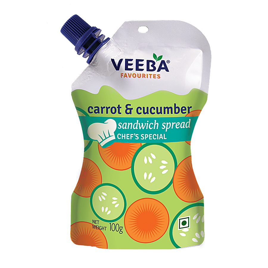 Veeba Carrot & Cucumber Sandwich Spread Chefs Special, 100 G Pouch