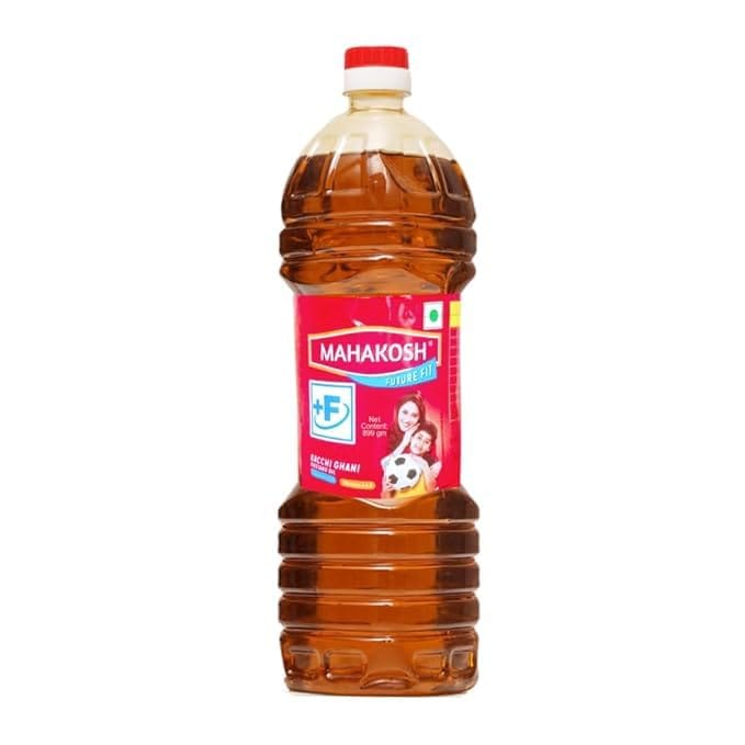 Mahakosh Kachi Ghani Mustard Oil, Edible, 910 Gm Bottle