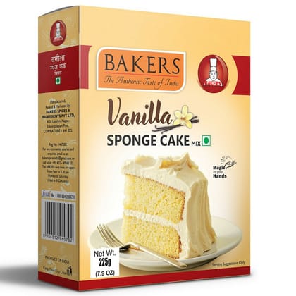 Bakers Cake Mix Vanilla, 225G