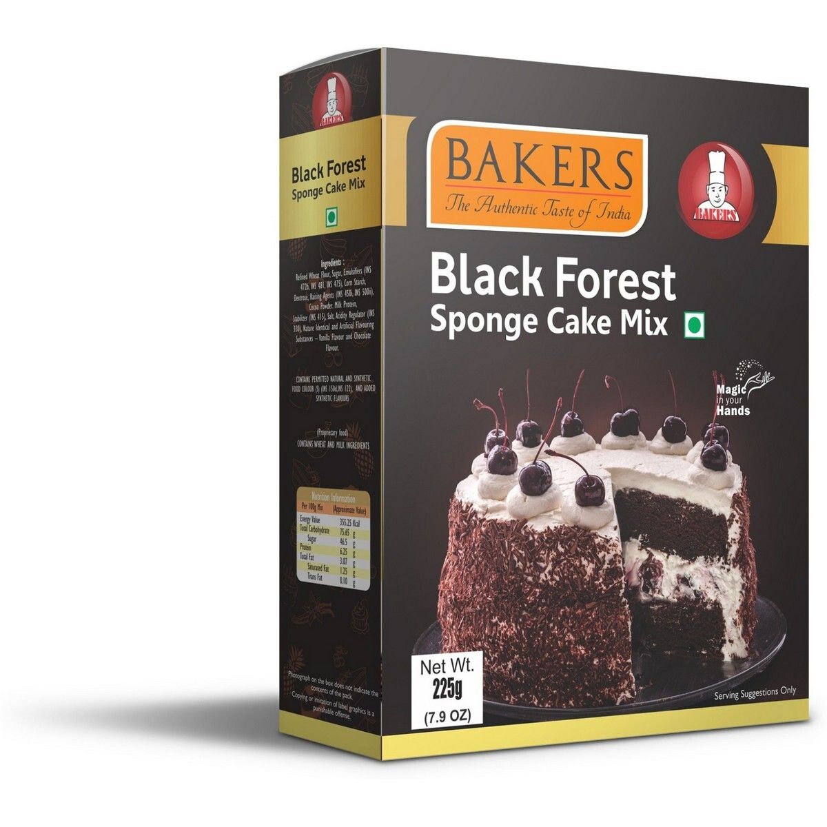 Bakers Cake Mix Black Forest, 225G