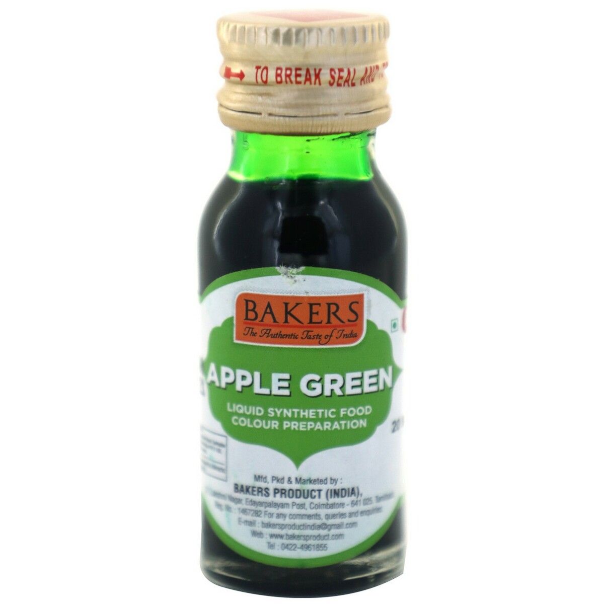 Bakers Apple Green Liquid Colour, 20Ml
