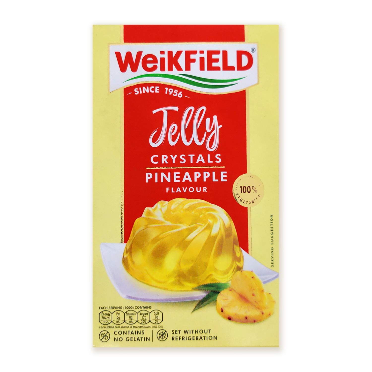 Weikfield Jelly Crystals, Pineapple, 90G
