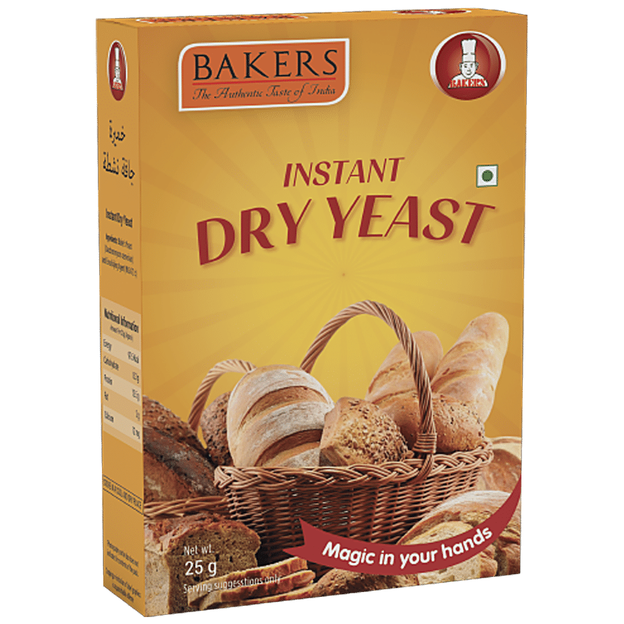 Bakers Dried Yeast, 25 G Carton