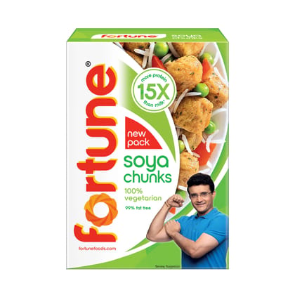 Fortune Soya Chunks, 15X More Protein Than Milk, 200 Grams