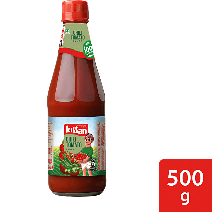Kissan Chilli Tomato Sauce, 500 G Bottle