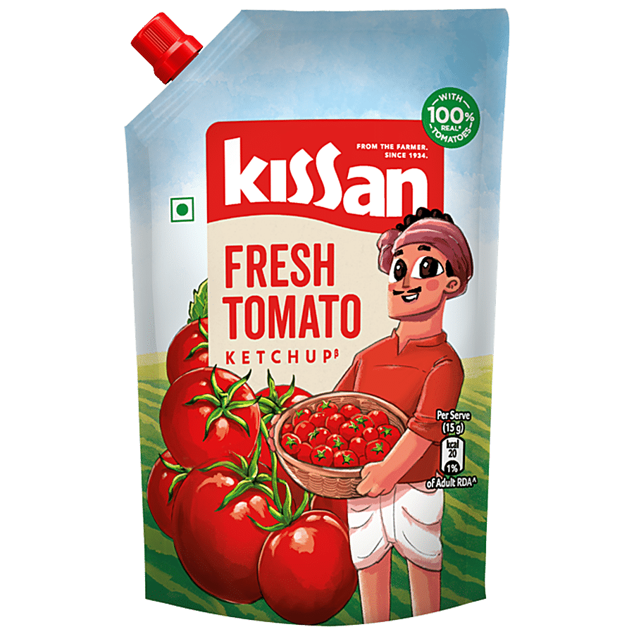 Kissan Fresh Tomato Ketchup Doy Pack, 425 G